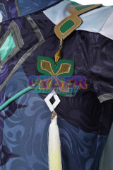 Genshin Impact Bubu Pharmacy Baizhu Cosplay Costume Jacquard Version C00437