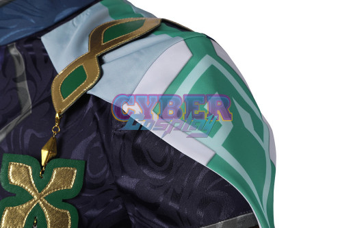 Genshin Impact Bubu Pharmacy Baizhu Cosplay Costume Jacquard Version C00437