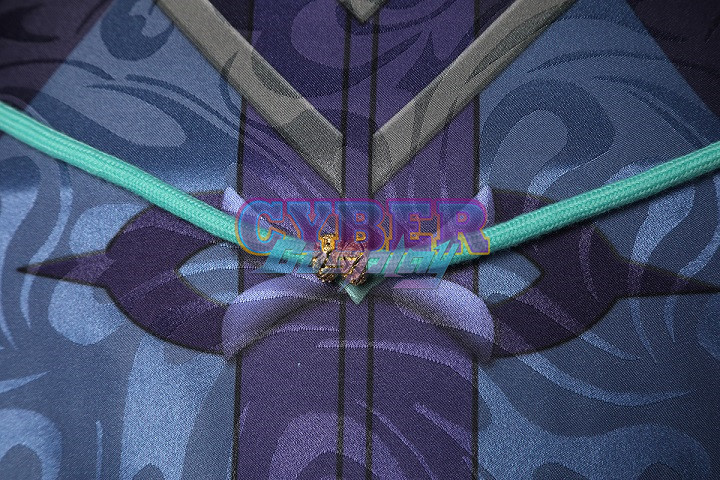 Genshin Impact Bubu Pharmacy Baizhu Cosplay Costume Jacquard Version C00437