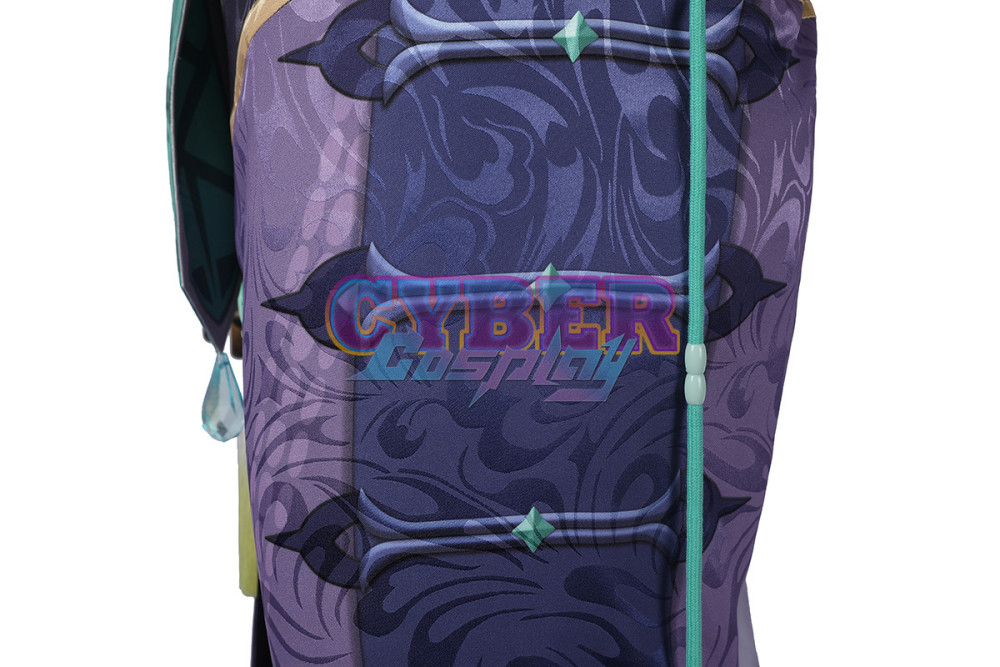 Genshin Impact Bubu Pharmacy Baizhu Cosplay Costume Jacquard Version C00437