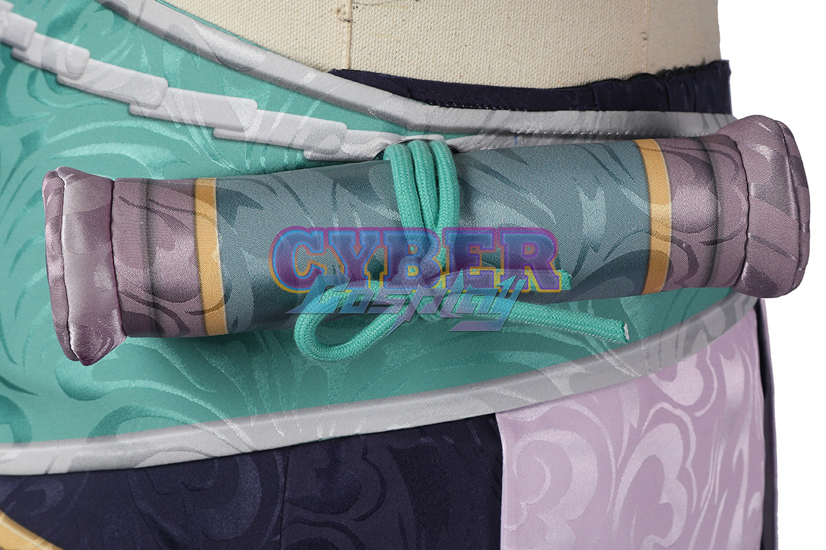 Genshin Impact Bubu Pharmacy Baizhu Cosplay Costume Jacquard Version C00437