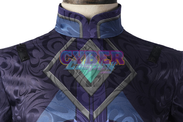 Genshin Impact Bubu Pharmacy Baizhu Cosplay Costume Jacquard Version C00437