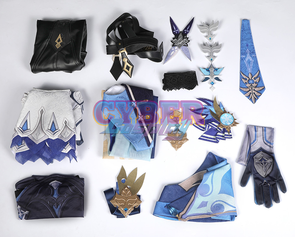 Genshin Impact Eula Cosplay Costume Jacquard Version C00445