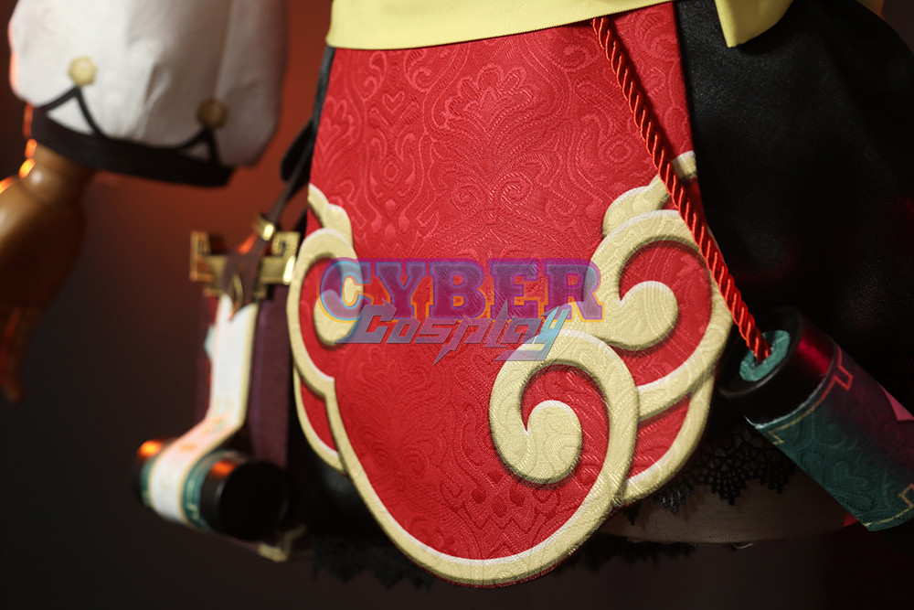 Game Genshin Impact Yanfei Cosplay Costume Upgraded Version C00480