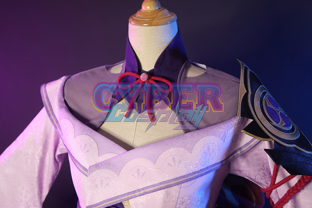 Genshin Impact Raiden Shogun Cosplay Costume Jacquard Version C00573