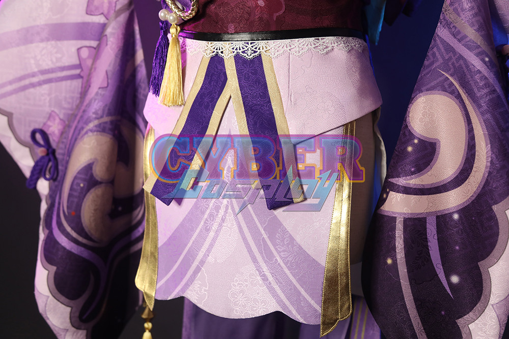 Genshin Impact Raiden Shogun Cosplay Costume Jacquard Version C00573