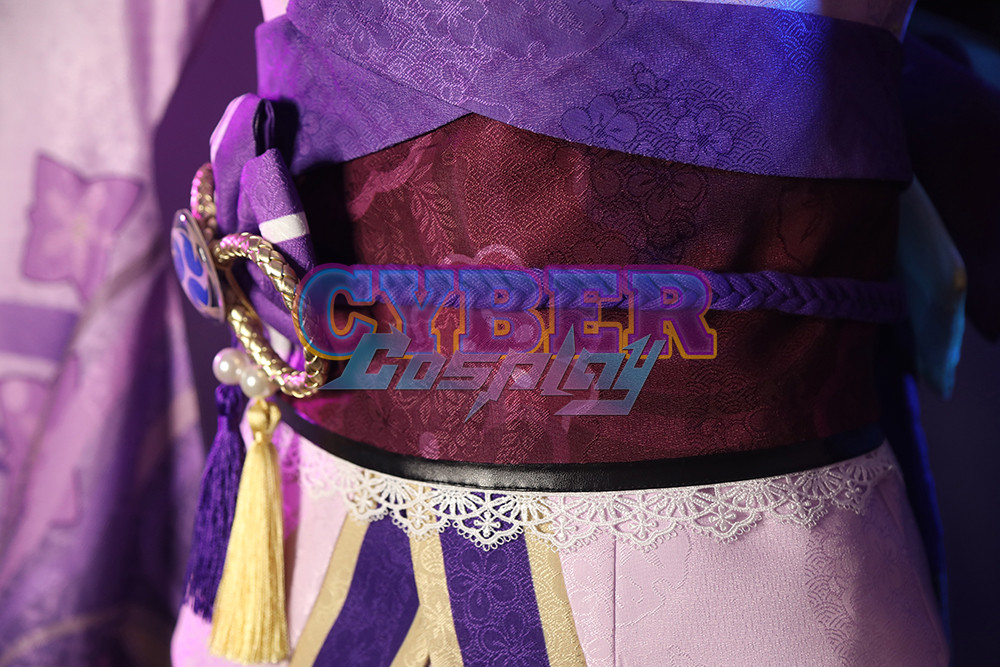 Genshin Impact Raiden Shogun Cosplay Costume Jacquard Version C00573