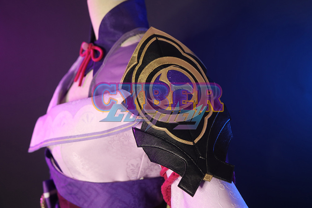 Genshin Impact Raiden Shogun Cosplay Costume Jacquard Version C00573