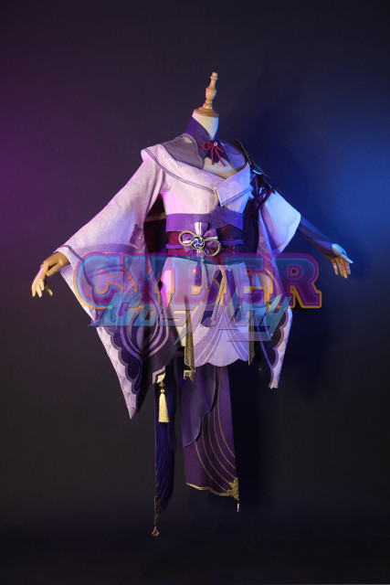 Genshin Impact Raiden Shogun Cosplay Costume Jacquard Version C00573