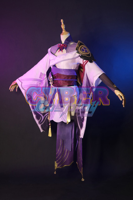 Genshin Impact Raiden Shogun Cosplay Costume Jacquard Version C00573