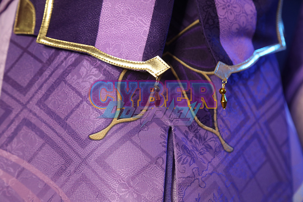 Genshin Impact Raiden Shogun Cosplay Costume Jacquard Version C00573