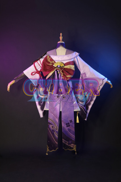 Genshin Impact Raiden Shogun Cosplay Costume Jacquard Version C00573