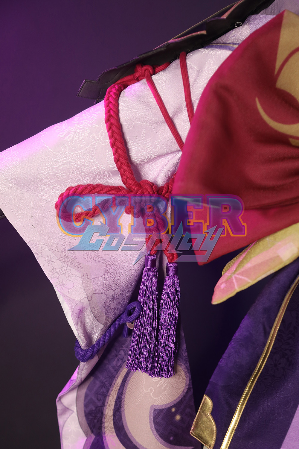 Genshin Impact Raiden Shogun Cosplay Costume Jacquard Version C00573