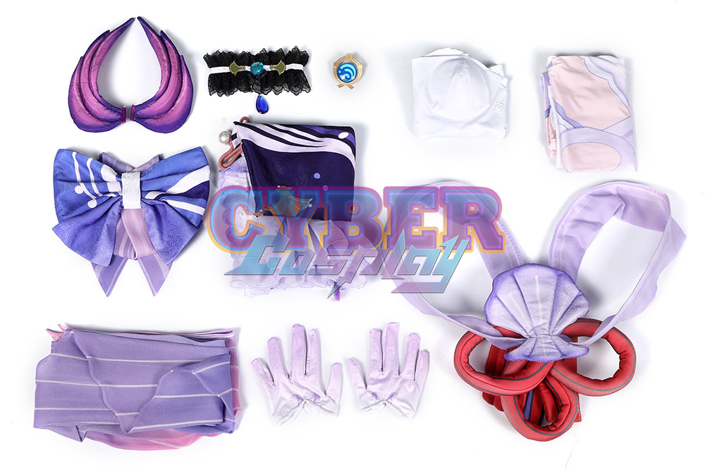 Genshin Impact Sangonomiya Kokomi Cosplay Costume Jacquard Version C00666