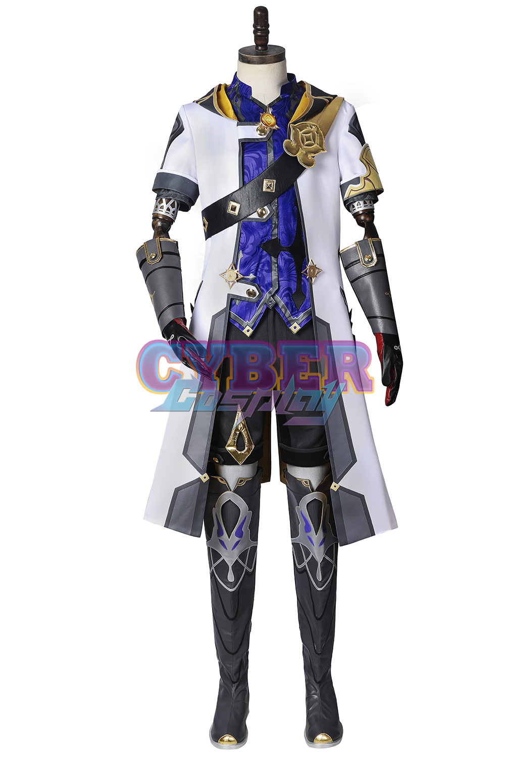 Genshin Impact Albedo Cosplay Costume Jacquard Version C00438