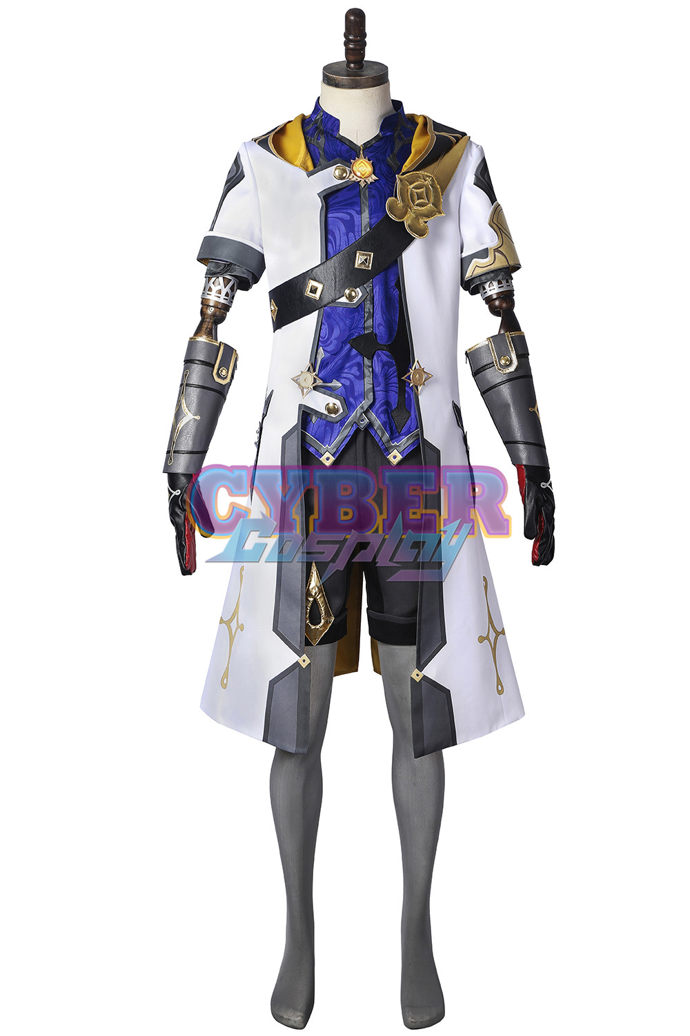 Genshin Impact Albedo Cosplay Costume Jacquard Version C00438