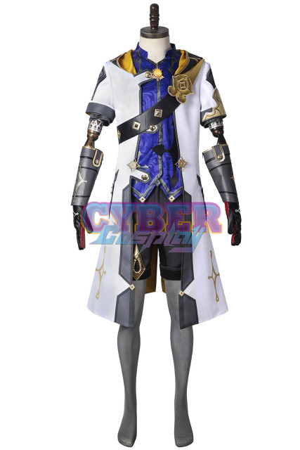 Genshin Impact Albedo Cosplay Costume Jacquard Version C00438