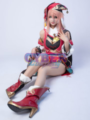 Game Genshin Impact Yanfei Cosplay Costume Upgraded Version C00480