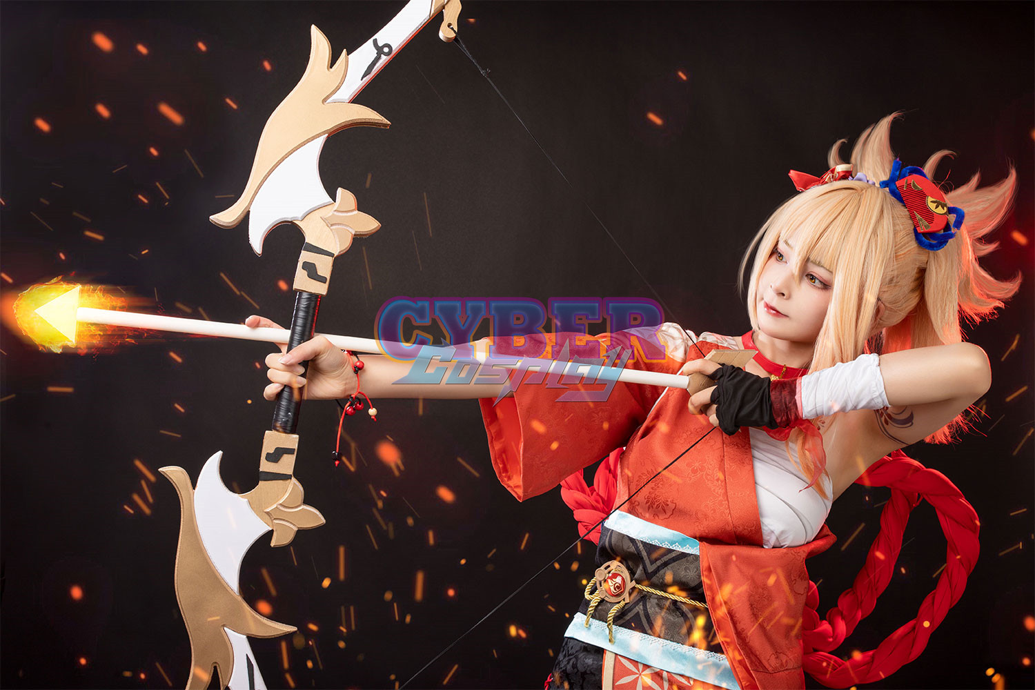Genshin Impact Yoimiya Cosplay Costume Upgrade C00553
