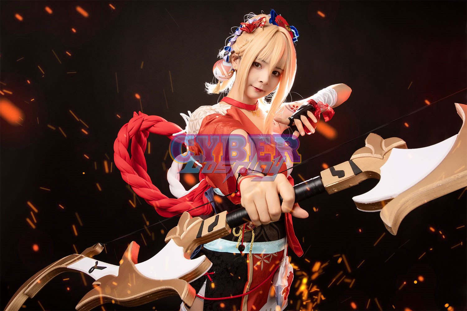 Genshin Impact Yoimiya Cosplay Costume Upgrade C00553