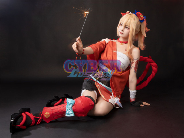 Genshin Impact Yoimiya Cosplay Costume Upgrade C00553