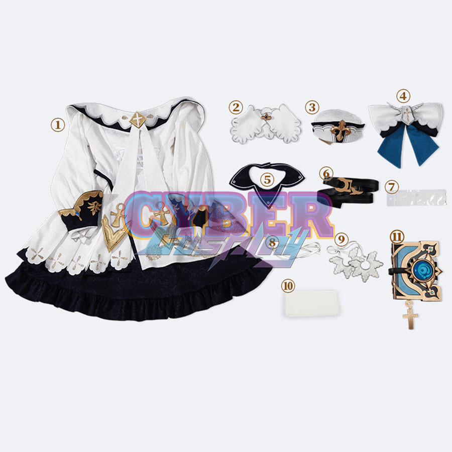 Ready to Ship Genshin Impact Barbara Cosplay Costume Upgraded Version C02896