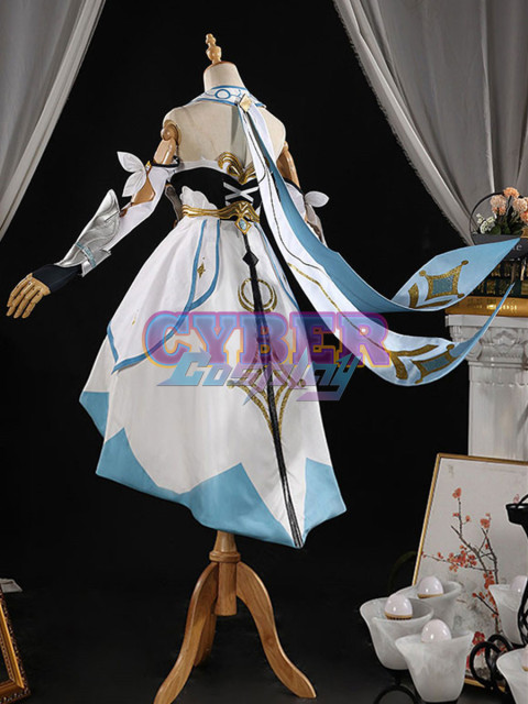 Ready to Ship Genshin Impact Traveler Lumine Cosplay Costume Upgraded Version C02895