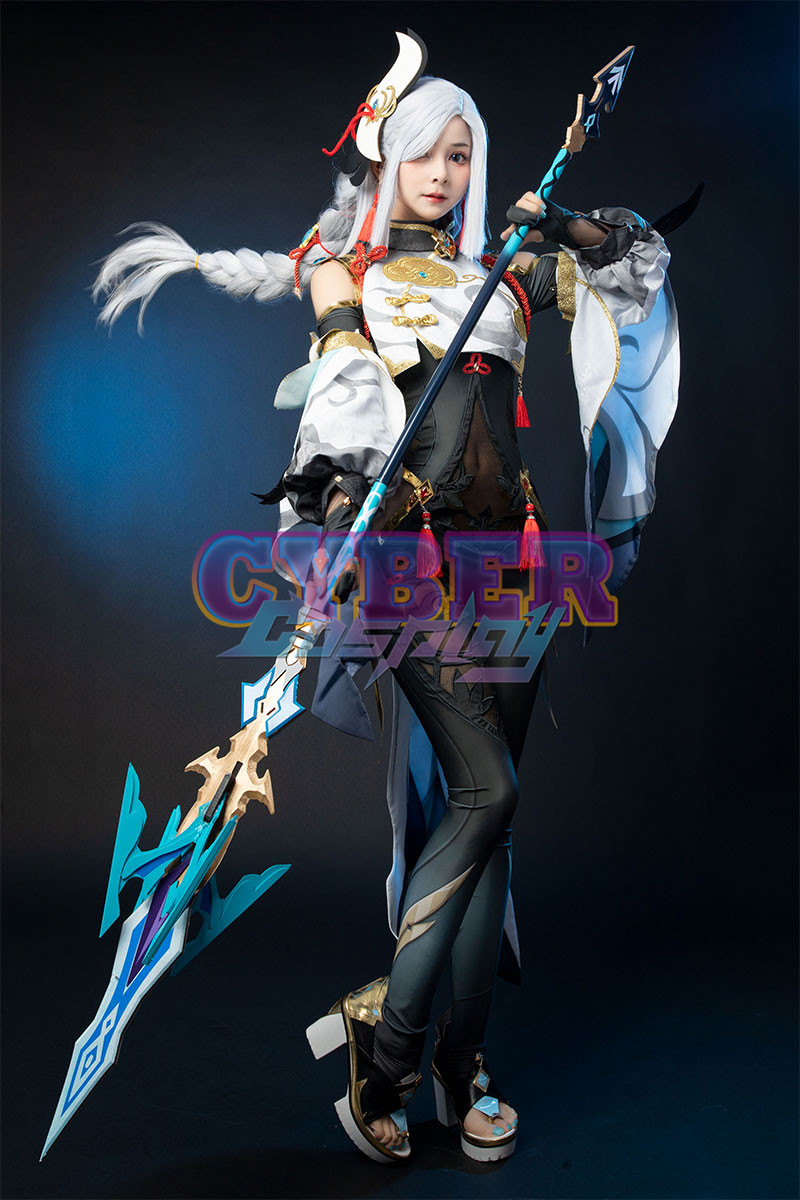 Game Genshin Impact Shenhe Cosplay Costume Jacquard Version C00907