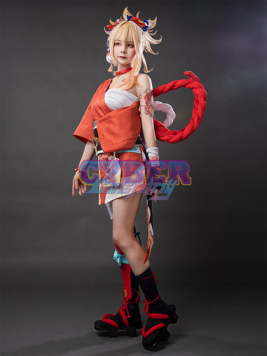 Genshin Impact Yoimiya Cosplay Costume Upgrade C00553