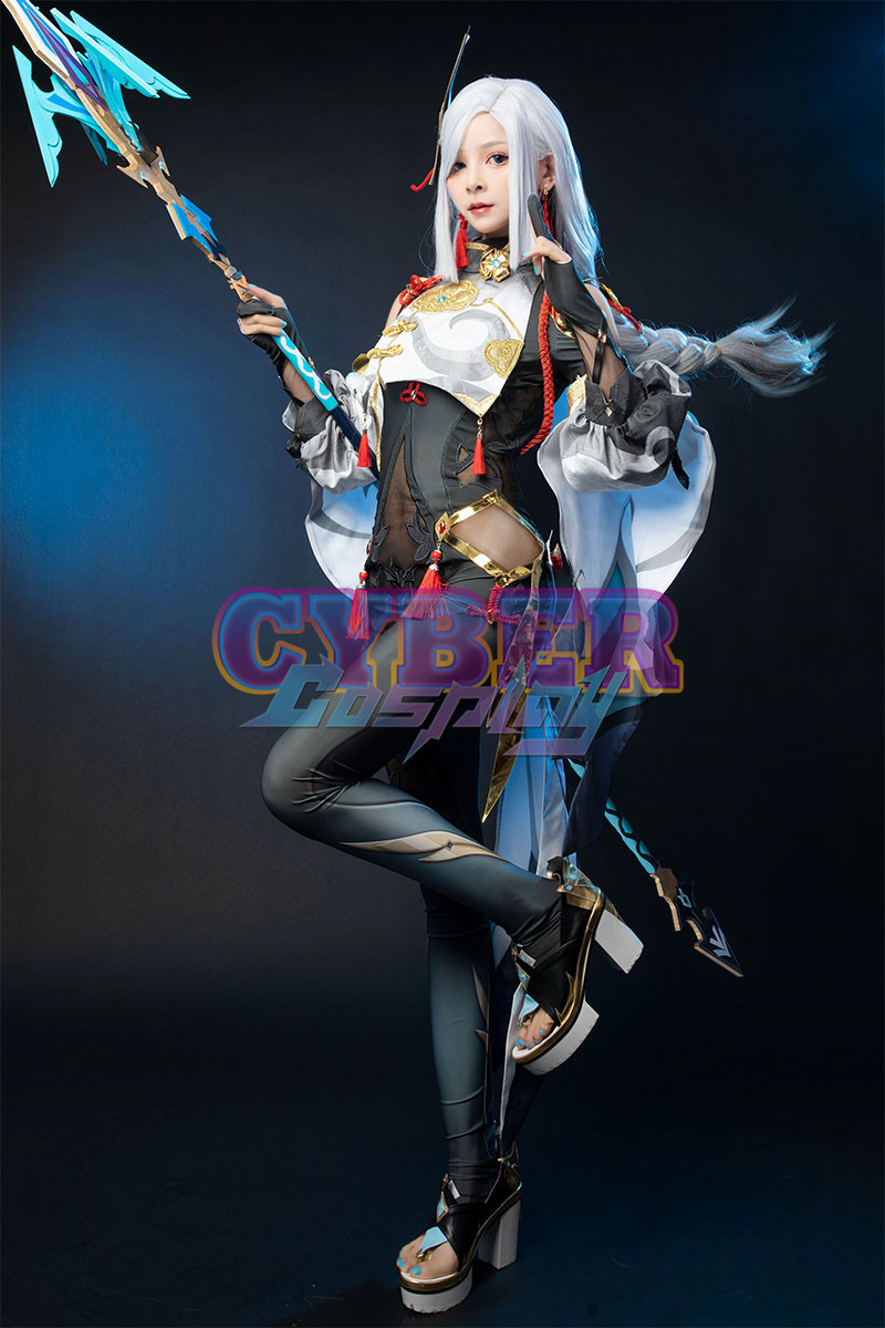 Game Genshin Impact Shenhe Cosplay Costume Jacquard Version C00907