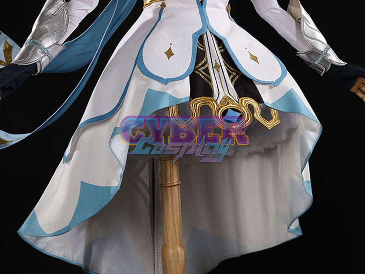 Ready to Ship Genshin Impact Traveler Lumine Cosplay Costume Upgraded Version C02895