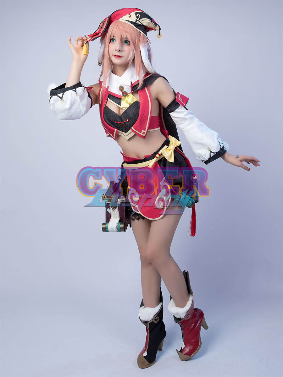 Game Genshin Impact Yanfei Cosplay Costume Upgraded Version C00480