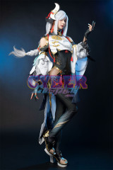 Game Genshin Impact Shenhe Cosplay Costume Jacquard Version C00907