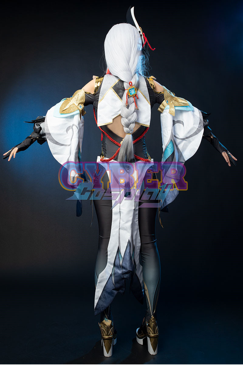Game Genshin Impact Shenhe Cosplay Costume Jacquard Version C00907