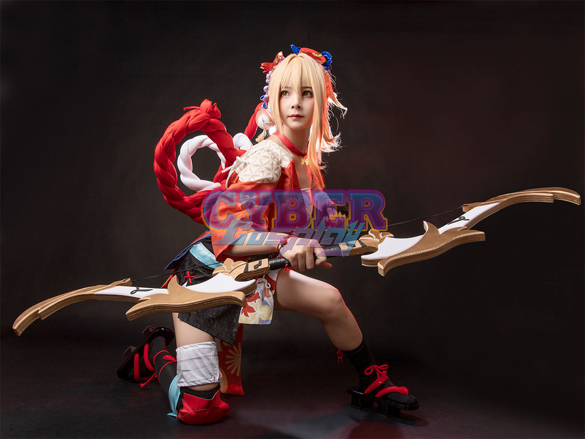 Genshin Impact Yoimiya Cosplay Costume Upgrade C00553