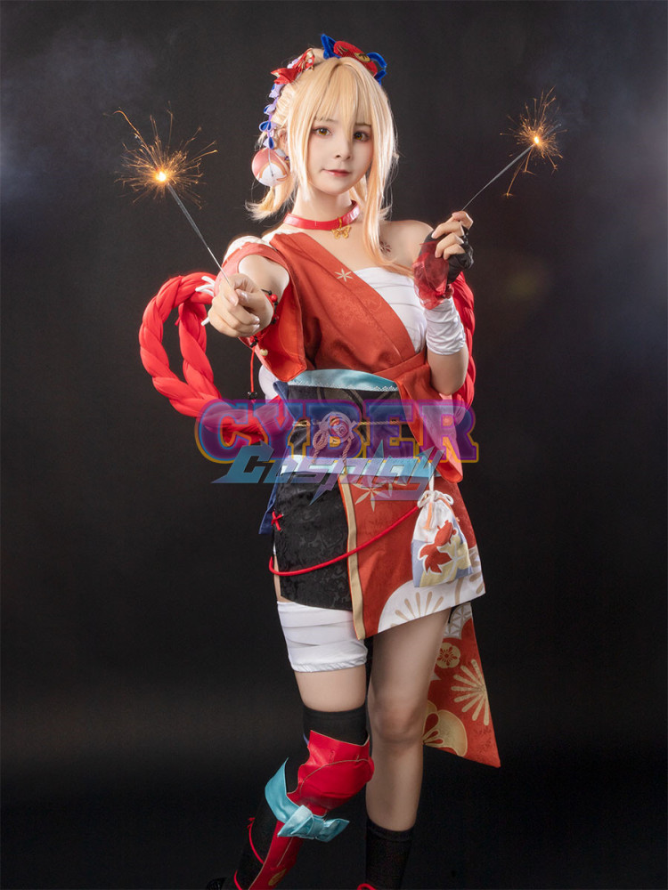 Genshin Impact Yoimiya Cosplay Costume Upgrade C00553