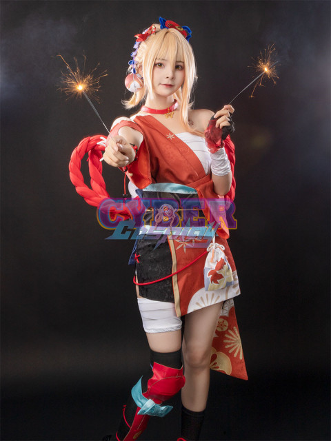 Genshin Impact Yoimiya Cosplay Costume Upgrade C00553