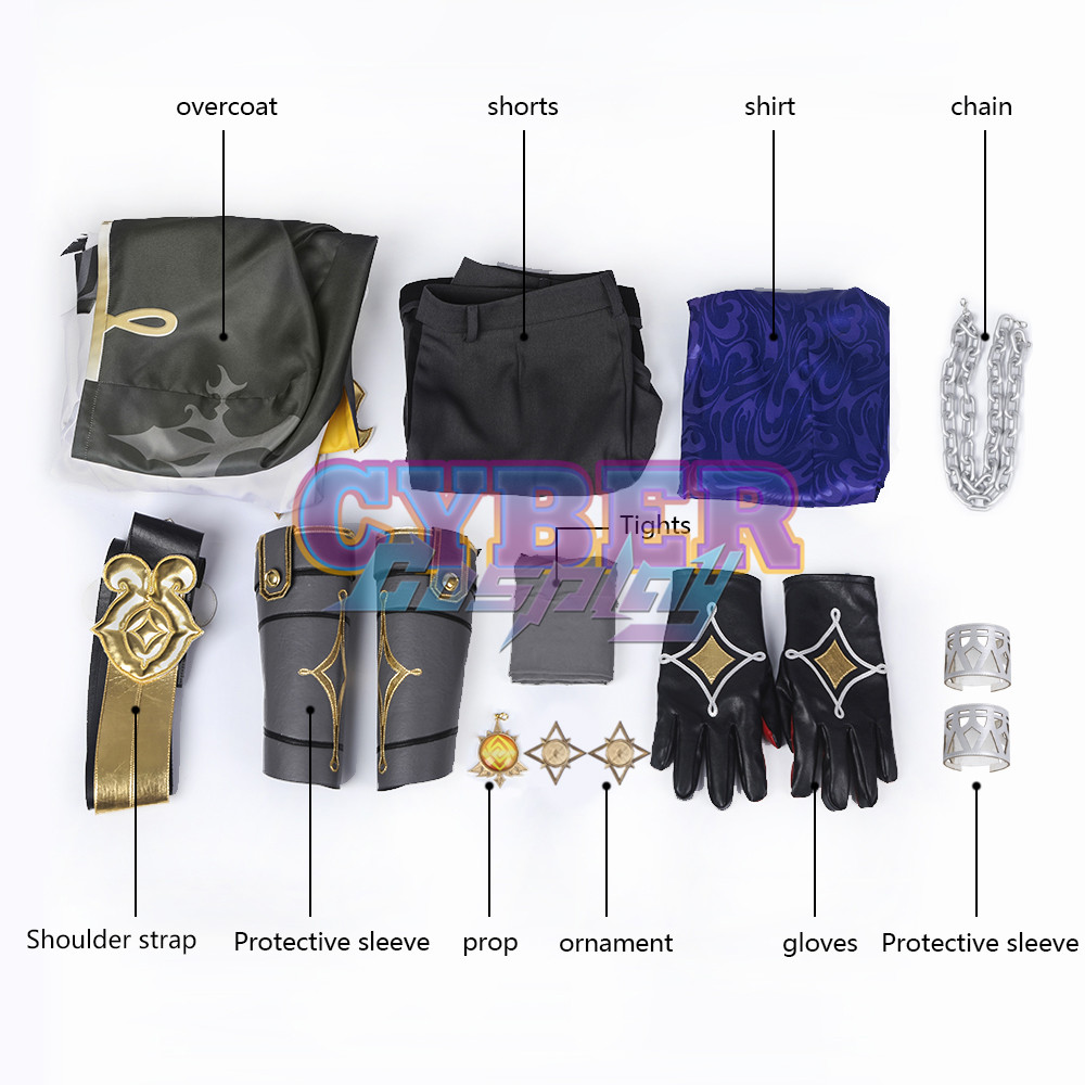 Genshin Impact Albedo Cosplay Costume Jacquard Version C00438