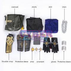 Genshin Impact Albedo Cosplay Costume Jacquard Version C00438