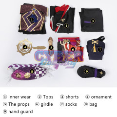 Genshin Impact Scaramouche Balladeer Cosplay Costume Jacquard Version C00444