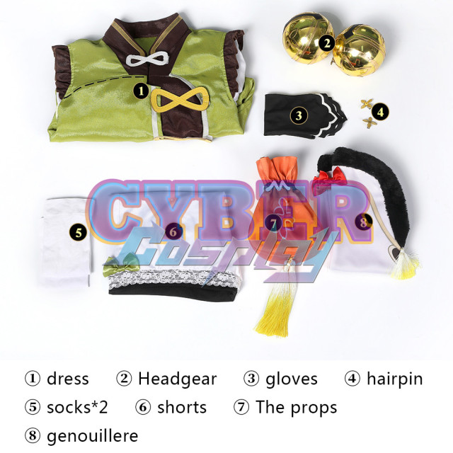 Genshin Impact YaoYao Cosplay Costume C00523