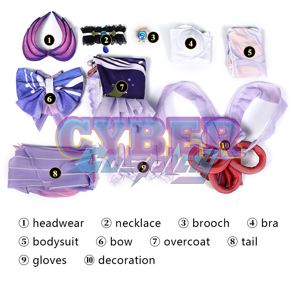 Genshin Impact Sangonomiya Kokomi Cosplay Costume Jacquard Version C00666
