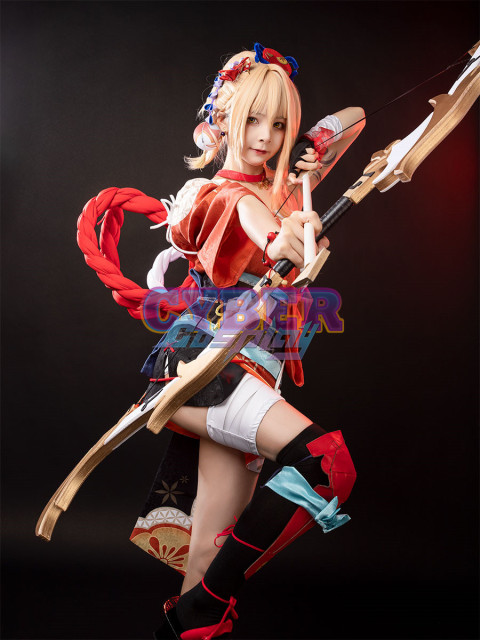 Genshin Impact Yoimiya Cosplay Costume Upgrade C00553