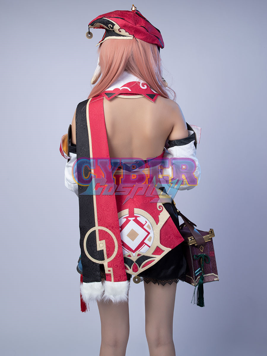 Game Genshin Impact Yanfei Cosplay Costume Upgraded Version C00480