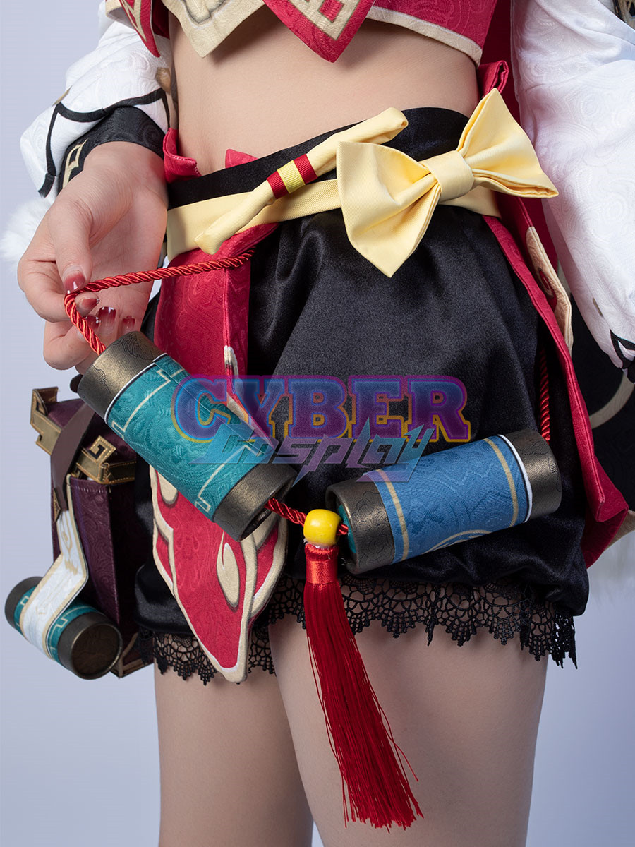 Game Genshin Impact Yanfei Cosplay Costume Upgraded Version C00480