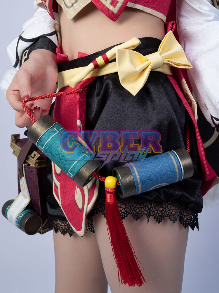 Game Genshin Impact Yanfei Cosplay Costume Upgraded Version C00480