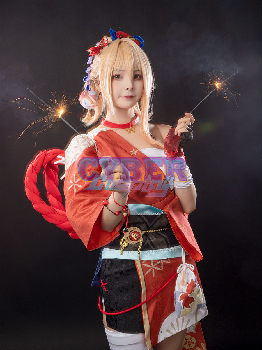 Genshin Impact Yoimiya Cosplay Costume Upgrade C00553