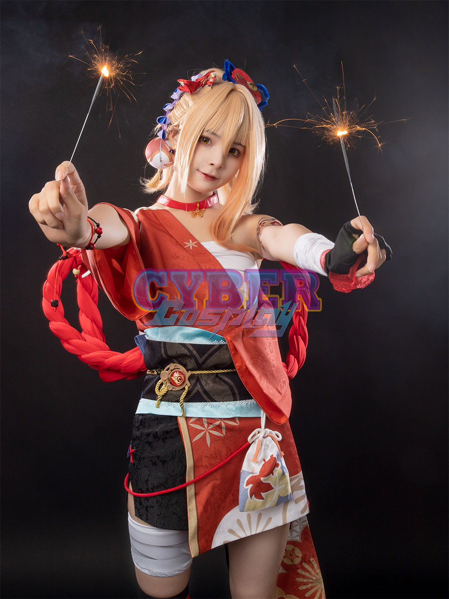 Genshin Impact Yoimiya Cosplay Costume Upgrade C00553