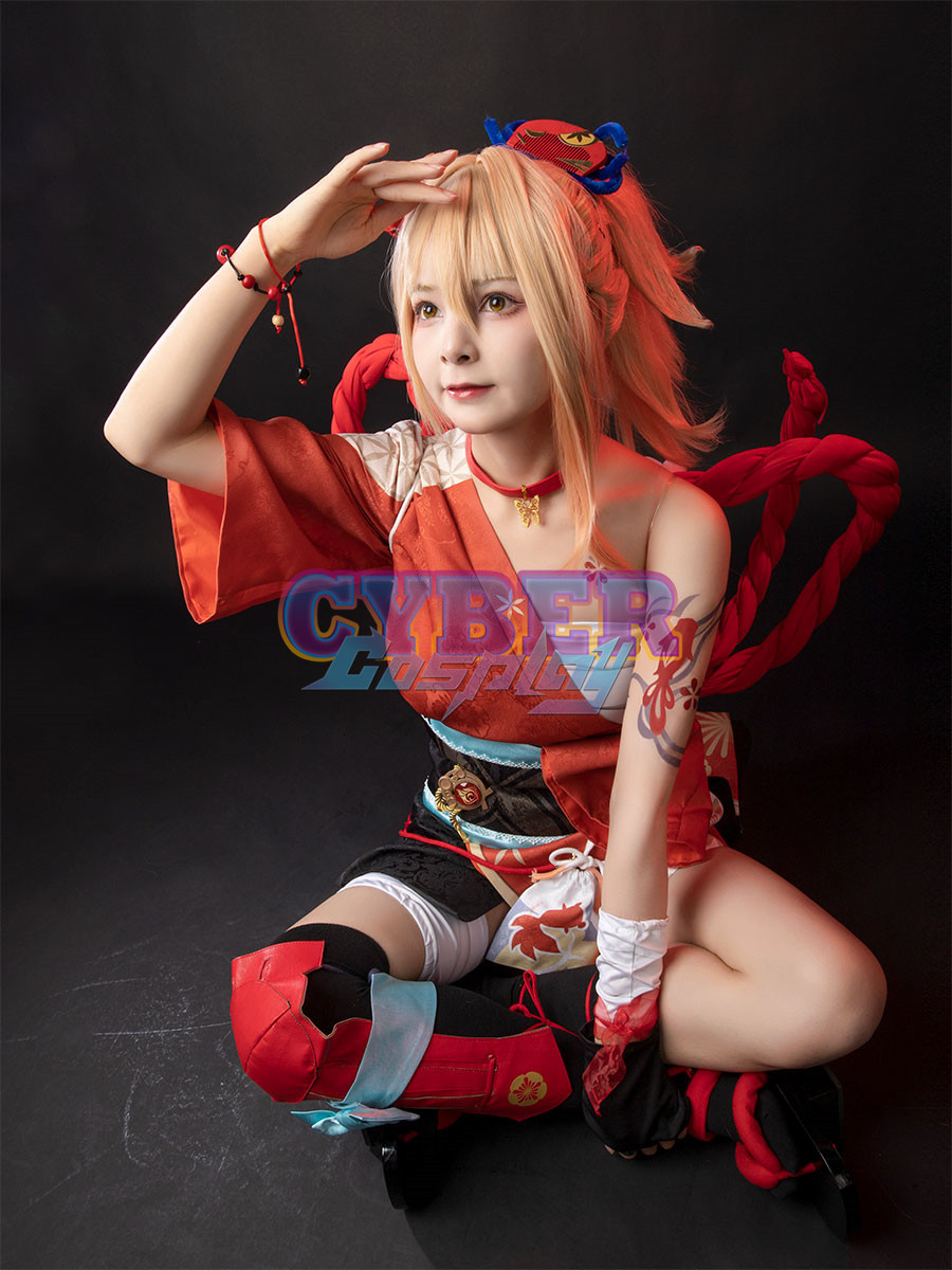 Genshin Impact Yoimiya Cosplay Costume Upgrade C00553