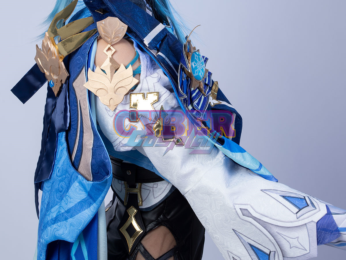 Genshin Impact Eula Cosplay Costume Jacquard Version C00445
